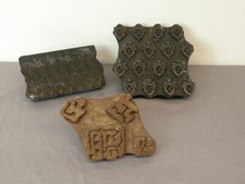 3 Stoffdruck-Model, Holz, 14 -