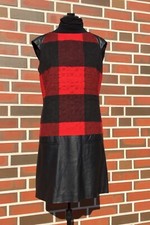 CINQUE Kleid Gr. 38 Rot Schwarz Mehrfarbig Wolle Polyester Elasthan TOP