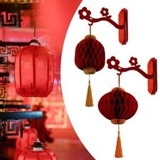 Chinesische Neujahrs-Filzlaterne, rote Wabenkugel-Hängelaterne, traditioneller