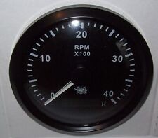 Drehzahlmesser 85 mm Diesel 0-4000 RMP schwarz Blende schwarz für Boot Schiff