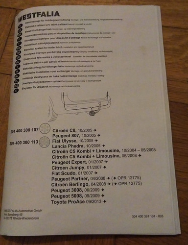 Westfalia 304400300113 - westfalia,