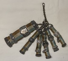 6 x 800 Silber Studentika Bierzipfel - 50-er Jahre