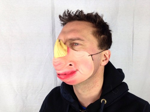Lustig halbes gesicht rhino - halbes,