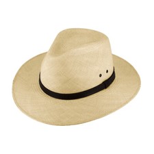 Original Panamahut- Handarbeit in Ecuador -Farben Natur u. Beige -Gr.57/59/61