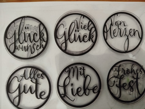 Teiliges clear stamp - 6-teiliges, /