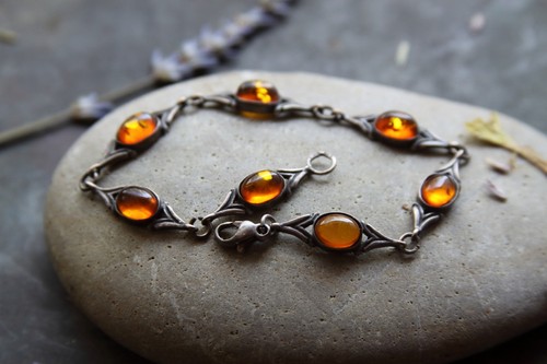Armband bernstein jugendstil - armband,