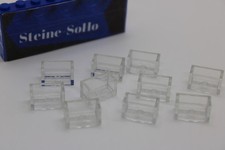 Lego (c) 10x Paneel Sitz - transparent klar - 1x2x1 - 23969 - clear  panel