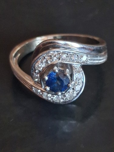 Saphir ring mit br - saphir, 0,21