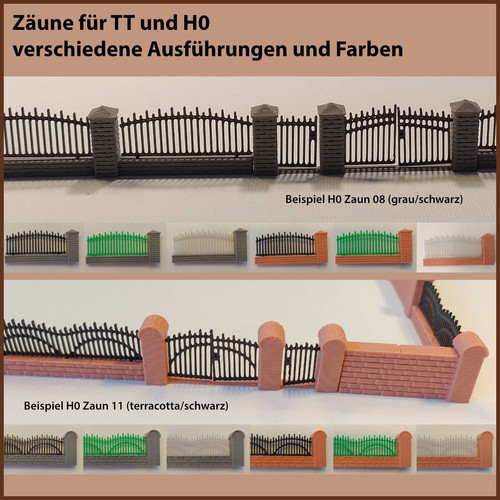 Zäune mauer h0 in - tt,