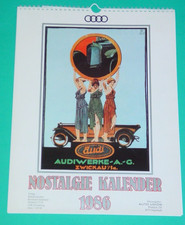 AUDI NOSTALGIE - KALENDER 1986 / Auto Union / Zwickau / Ideal für 40. Geburtstag