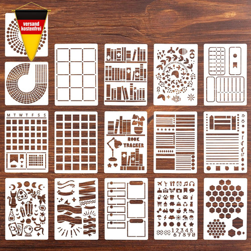 Bullet schablonen set - schablonen, für