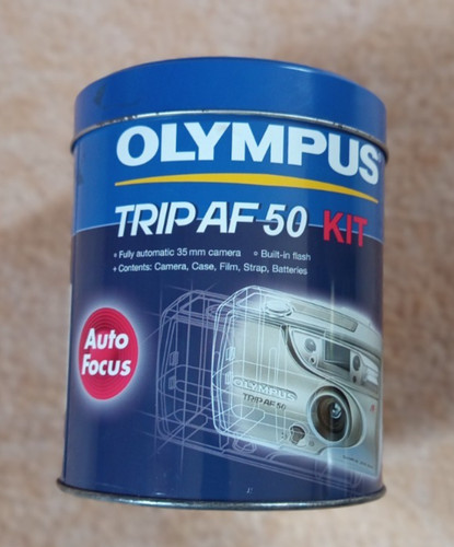 Blechdose für olympus trip - blechdose,