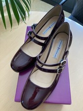 NP 99,99 €* Sandra Morales * edle Damen Lack-Leder-Pumps * Bordeaux-Rot * Gr. 39