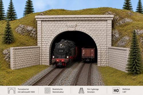 Tunnelportal 2 gleisig - tunnelportal, 2-gleisig