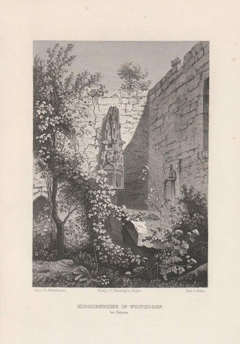 C1870 kirchenruine woitsdorf - c1870,