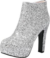 Gr40 Glitzer Stiefeletten