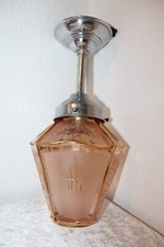 Rosa Art Deco Deckenlampe