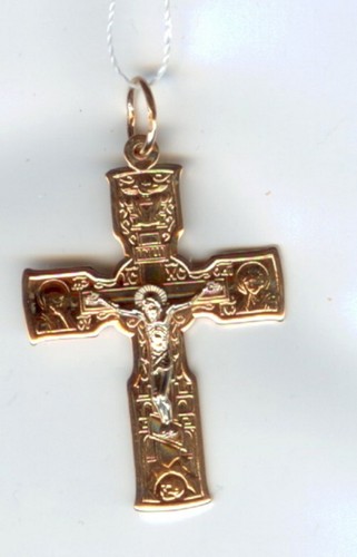 Orthodoxes kreuz gold rose - orthodoxes,