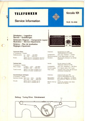 Telefunken service manual für - telefunken,