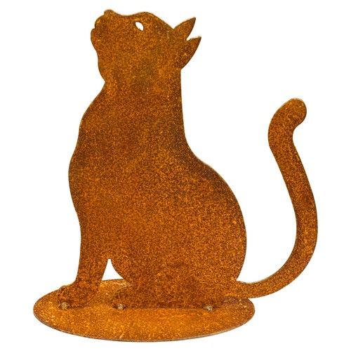 Edelrost gartenfigur katze - edelrost,