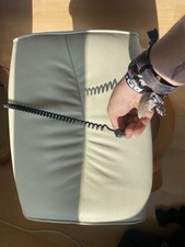 Massagesessel Drehbarer Relaxsessel, 8 Vibrationsköpfe, Liegefunktion, Weiß