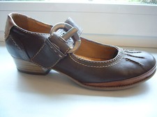 Pumps, Schnallenschuh, braun, Gr. 38, Blockabsatz, Graceland