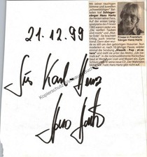 Original autogramm hans - autogramm, hartz