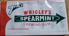 Wrigley´s Spearmint Kaugummi 7 Päckchen á 5 Streifen | MHD abgelaufen | NEU |