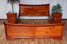 Nr.2061c Grande Arredo Bett mit Nachttischen Kirsche Vollholz