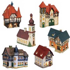 Lichthaus G.Wurm Porzellan Windlichthaus Romantische Strassen div.Modelle