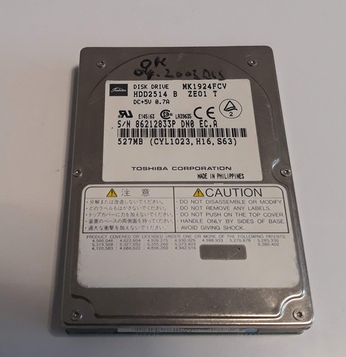 527mb toshiba ide hdd2514 - 527mb,