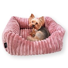 4L Textil BELLA  Kuscheliges Plüsch Hundebett Katzenbett Elegantes Kuschelbett