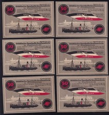 Geestemünde: 6x 50 Pfennig