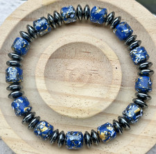 Hematit Hämatit Keramik Donut Armband Stretcharmband Edelstein Kristall 8mm