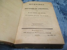 Antik Buch von 1829 , Memoires