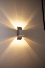 Design Wandleuchte Wandstrahler Leuchte Flurlampe Wandlampe Lampe Chrom Leuchte