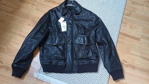 Zara echt lederjacke braun - echt,