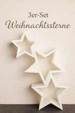 Weihnachtsdeko sterne 3er set - weihnachtsdeko,