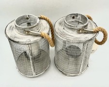 2x Windlicht Laterne Metall
