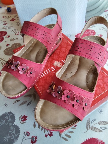 Damen sandalen rot neu - damen,