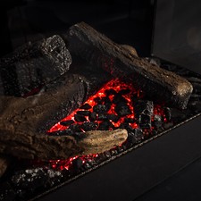 Trimline Fires LED-Glutbett Gaskamin 83 Front Panorama Corner Gas Kaminofen