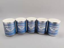 DDR Retro Tee Dosen Set 5 tlg. Blechdose Kamillen Lindenblüten Pfefferminz 11 cm