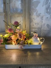 Deko Tablett mit Gesteck aus