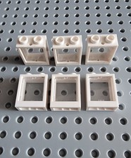 LEGO Fenster Fensterrahmen Mit Scheibe 6 Stück 1x2x2 Weiß 60601 60592 A249