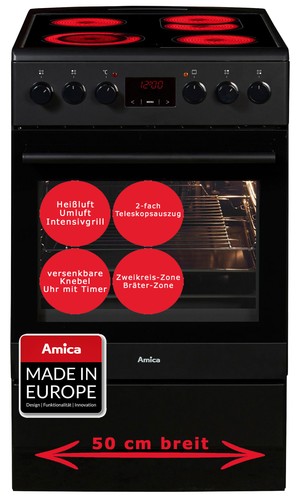 Amica standherd schwarz 50cm - schwarz,
