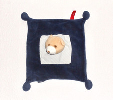 MaxiMo BÄR Teddybär Teddy Bärchen blau als Schmusetuch Schnuffeltuch Kuscheltuch