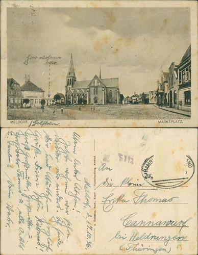 Ansichtskarte meldorf partie - meldorf,