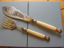 ANTIK  FISCH  VORLEGE  BESTECK