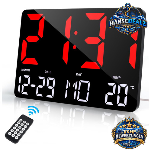 Digitale wanduhr led groß - digitale,