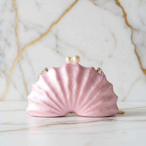 Clutch rosa perlmutt damen - clutch,